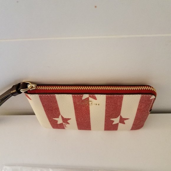 $78 *NEW* COACH Corner Zip Wristlet Stripes Star - Picture 10 of 10